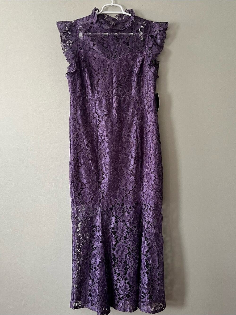 Enfocus Studio Purple Lace Maxi Dress Size 10